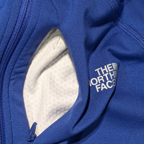 The North Face 1/4 Zip Vapor Wick Blue/White Running Long Sleeve - Size M - Picture 6 of 10